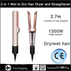 2-in-1 Hair Straightener and Dryer Combo - Negative Ion Heating Flat Iron for Quick, Long - Lasting Hair Styling at Home，salon