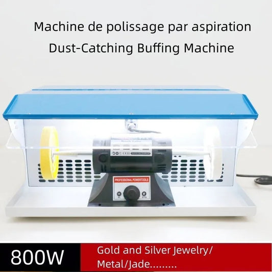 110V/220V Polishing Machine With Dust Collector 800W Polishing Grinding Motor Bench Grinder Polisher Jewelry Polisher Machine