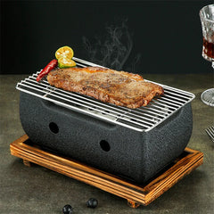 Aluminum alloy tea cooker Small oven Korean style cast iron barbecue dish portable grill korean bbq Japanese charcoal grill