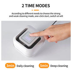 Household Ultrasonic Cleaner Ultrasound Jewelry Cleaner UV Light Sterilization Ultrasonic Dentures Retainer Washing Machine