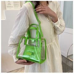 Crossbody Shoulder Bags with Removable Strap Stadium Approved Bags Women Transparent Clear Purse