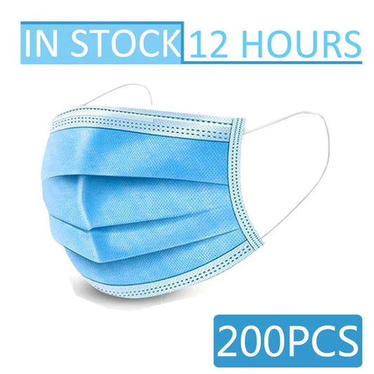 Black Disposable Mask Industrial 3 Layer Ply Filter Mask Adult Adjustable Mouth Face Masks Mascarillas Quirurgicas Homologadas