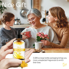 Bergamot Oil, Premium Essential Oil for Hair Care, Home Diffusers, Skin, Spas, Massage and Humidifiers