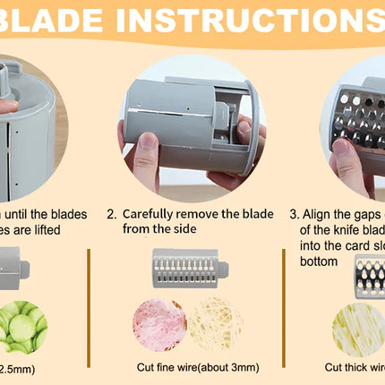 Electric Cheese Grater, Electric Slicer Shredder, Electric Vegetable Slicer Salad Maker, Fruit Cutter, Food Processor Spiralizer
