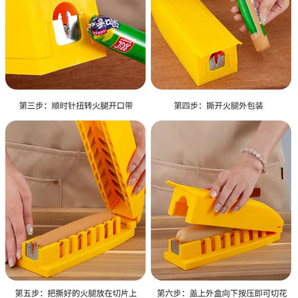 Starchy Ham Sausage Cutting Flower Skewer Hot Dog Knife Household Kitchen Gadgets Sausage Flower Cutter Roast Sausage Stall Tool