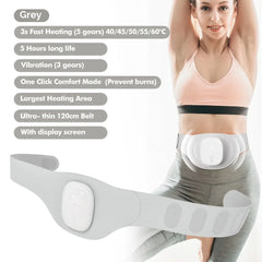 Lady Menstrual Heating Pad Warm Palace Belt Relieve Menstrual Pain Hot Compress Massager Uterus Cold Dysmenorrhea Relieving Belt