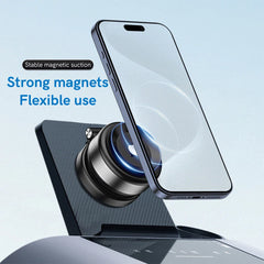 2025 New Vacuum Car Phone Holder For iPhone Samsung Xiaomi Magnetic Suction Cup Phone Mount 360° Adjustable Folding Phone Stand