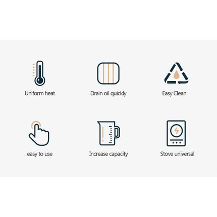 Japanese Deep Fryer With Thermometer and Lid 304 Stainless Steel Kitchen Tempura Fryer Pan Fryer Without Oil Frying Pan Fryer