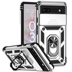 Slide Camera Protect Cover For Google Pixel 6 7 8 Pro Pixel8 Magnetic RIng Holder Shockproof Armor Phone Case For Pixel 6A 7A 8A
