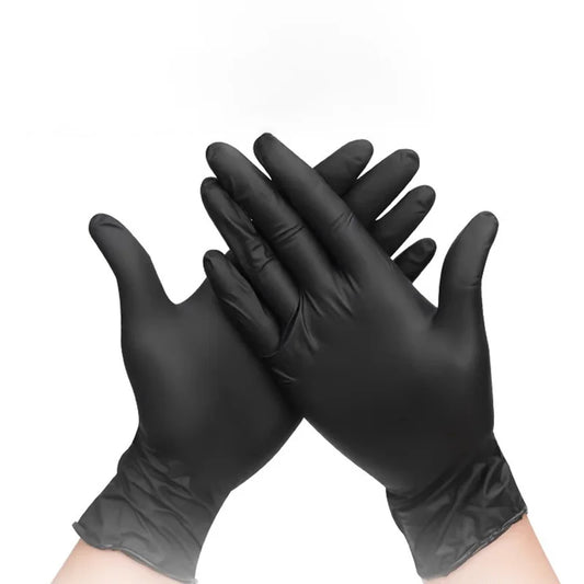 50/100PCS Black Nitrile Gloves Powder Free Waterproof Disposable Gloves for Household Cleaning Food Handling Cleaning Tools