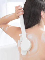 1 Pack Long Handle Shower Brush Unisex Senior Single Side Back Brush Bath Brush Exfoliating Suitable For Wet And Dry Brushes