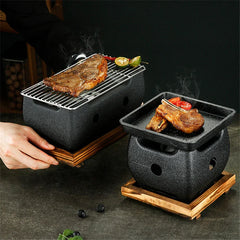 Aluminum alloy tea cooker Small oven Korean style cast iron barbecue dish portable grill korean bbq Japanese charcoal grill