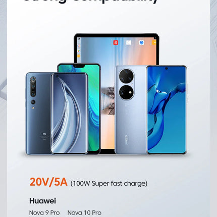 Toocki USB Type C Cable 100W Fast Charging 6A Type C Cable for Xiaomi Huawei P30 P40 Samsung POCO Realme Oneplus Data Wire