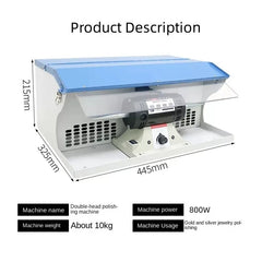 110V/220V Polishing Machine With Dust Collector 800W Polishing Grinding Motor Bench Grinder Polisher Jewelry Polisher Machine