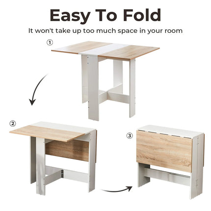 Haodirect multifunctional foldable and expandable dining table wooden kitchen table saves space