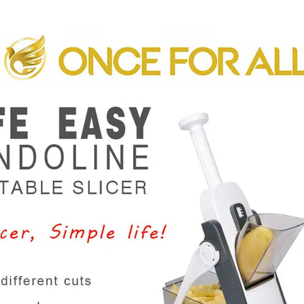 Mandoline Slicer for Kitchen, Kitchen Accessories, One for All Vegetable Slice, Food Chopper, Cutter, Dicer Fruit, French Fry, J