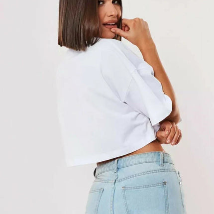 Cotton Women Short Sleeve Dance Running Clothes Yoga Fitness Crop Top Navel Baring New Sport T-Shirt Loose Gym Workout Shirts