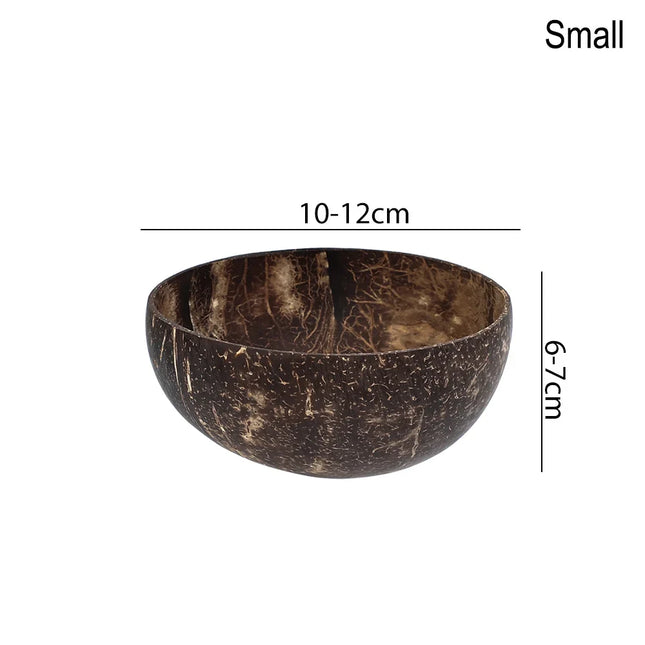 WIKHOSTAR Coconut Bowls For Serving Dishes Wooden Salad Natural Coconut Shell Bowl  Bowl Serving Utensils Breakfast Party