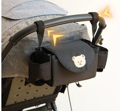 Baby stroller hanging bag cartoon bear storage bag Stroller basket hanging bag baby roller