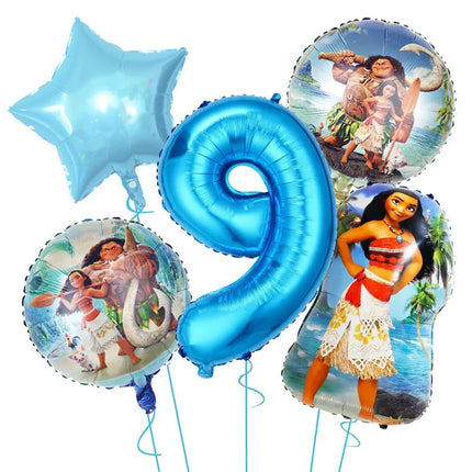 Moana 2 Birthday Party Decoration Supplie Vaiana Birthday Decoration Set Tableware Balloons Backdrop Plates Cups Baby Shower Toy