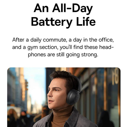 Baseus Bass 30 Max Wireless Headset Bluetooth 5.3 Over Headphones Bass-Enhancing 40mm Diaphragm Ultra Low Latency Earphones 50H