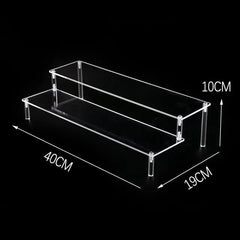 Acrylic Riser Display Stand Perfume Organizer Shelves for Amiibo Funko Figures Toys Cupcake Desserts Collection Cosmetic Jewelry