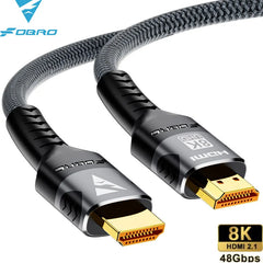 8K HDMI 2.1 Cable 4K@120Hz 8K@60Hz 48Gbps EARC ARC HDCP Ultra High Speed HDR For RTX Video Cable PC Laptop Projector HD TV PS5