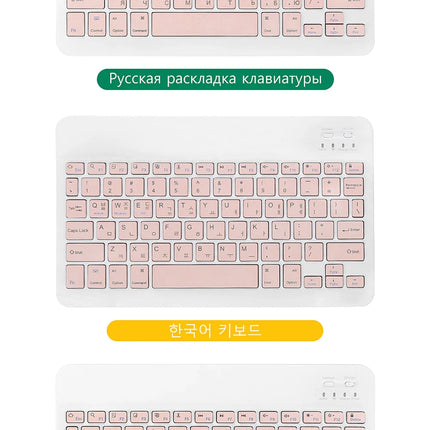 Bluetooth Wireless Keyboard Mouse For IOS Android Windows Tablet For iPad Air Mini Pro Spanish Korean Portugal Russian Keyboard