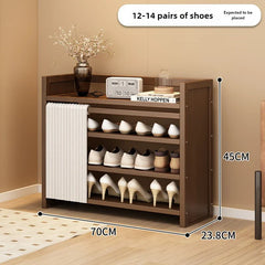 Free installation shoe rack indoor simple folding household multi-layer dustproof rental room shoe storage artifact