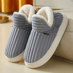 Litfun New Fur Slippers For Women Men Winter Furry Fashion Warm Ankles Plush Cozy Slides For Home Indoor Soft Sole Cotton Shoes