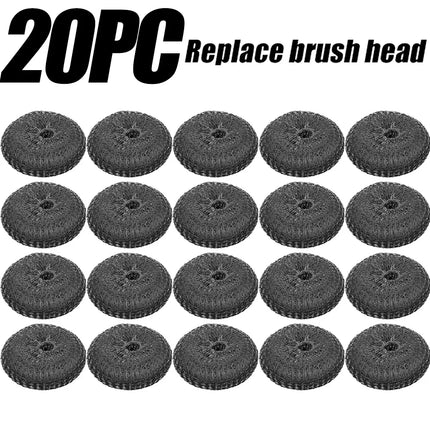 Stainless Steel Wire Brush with Long Handles Kitchen Replacement Steel Wool Wire Ball Dishwashing Brush Sink Countertop Cleaning