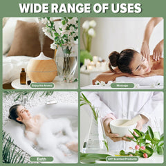 9pcs 10ml Diffuser Aroma Oil Pure Natural Essential Oils Gift Set Kit Rose Lavender Jasmine Eucalyptus Vanilla Mint Ylang Ylang