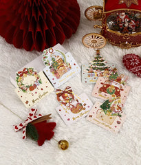 18/12/6PCS  Greeting Cards With Envelope Friend Family Blessing Postcard For Birthday New Year Christmas Gifts Xmas Decoration