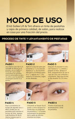 Gollee Lash and Brow Tinting Kit Classic Black Natural Eyelash Lifting Perm Treatment Makeup Set 4-6 Weeks For Lash Curler Perm