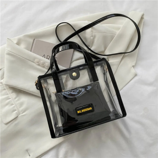 Crossbody Shoulder Bags with Removable Strap Stadium Approved Bags Women Transparent Clear Purse