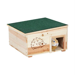 Large Wooden Hedgehog House, Predator Proof, Animal Hibernation, Shelter Box with Removable Roof