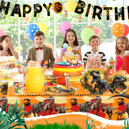 Jurassic World Birthday Decorations Tableware,127pcs Party Decorations Set-Dinosaur Theme Party Plate Cups Napkins Banner etc