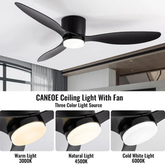 IRALAN Modern Led Ceiling Fan Without Light DC Motor 6 Speeds Fans Low Floor Loft Remote Control Lux&vitae Fan With Lights