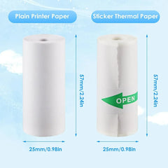 10Pcs Mini Printer Paper For peripage Self Adhesive Thermal Paper Printable Sticker Paper for Pocket Thermal Printer