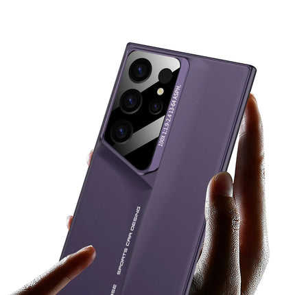 Ultrathin Blade Mecha Hard PC Matte Phone Case For Samsung Galaxy S24 S23 S22 Ultra Lens Protection Frosted Shockproof Cover