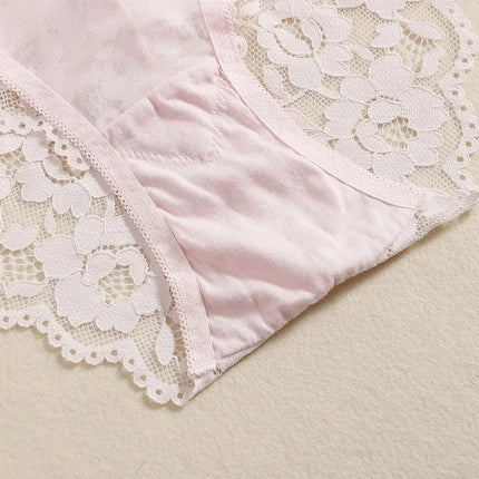 1 Set Elegant Erotic Lace Embroidery Breathable Fabric Lingeries : Push-Up Bra, Low Waist Sheer Panty - Ultimate Valentine's Day