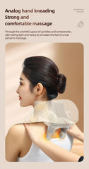 20W Beige Neck And Shoulder Massager Wireless Shoulder And Back Kneading Massage Shawl Trapezius Neck Cervical Masajeador