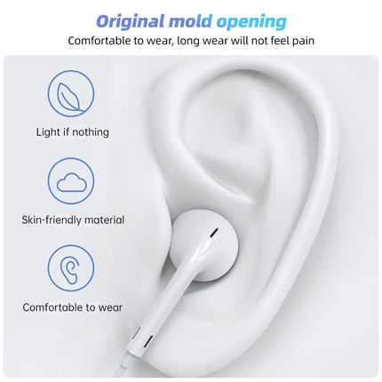 Type C Wired Earphones For Apple iPhone 15 Pro Max In-Ear With Mic For Sumsung Onepuls Xiaomi Redmi Huawei USB C Music Earpbuds