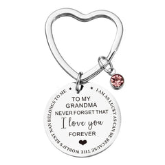 Best Nana Gift Keychain with Birthstone Charm Nana Grandma Nan Birthday Gift Gigi Jewelry Nana Keychain Mothers Day Gifts