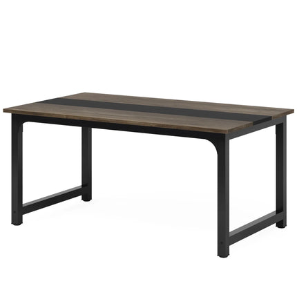 Tribesigns 63"x31.5" Dining Table, Industrial Kitchen Table for 6-8 Person, Rectangular Dinner Table for Dining Room Kitchen