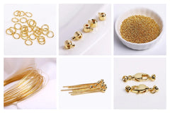 8/10MM 18K Gold Plated Brass Metal Hollow Beads Caps Flower Caps For Beads For DIY Beading Jewelry Making Supplies Wholesale