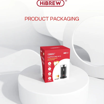 HiBREW Milk Frother Frothing Foamer Chocolate Mixer Cold/Hot Latte Cappuccino fully automatic Milk Warmer Cool Touch M1A