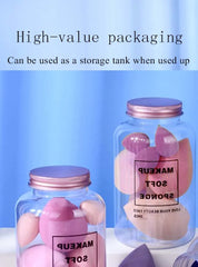 7PCS Canned Cosmetic Sponge Set Dry And Wet Liquid Foundation Powder Puff Professional Cosmetic Tools Make-up Artist