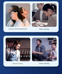 NEW Bluetooth 5.3 Wireless Bone Conduction Headphones T75 Clip Ear Music Noise Canceling Headset HD Call Sports Gaming Earphone