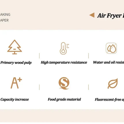 Disposable Air Fryer Paper Non-Stick Kitchen Baking Airfryer Mat Oilproof Micro-wave Barbecue Pad Baking Paper Liner Accessories